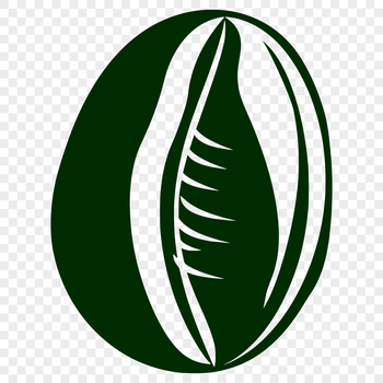 An illustration of a coffee bean in vector format.