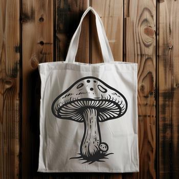 A simple graphic design of a mushroom, suitable for digital use.