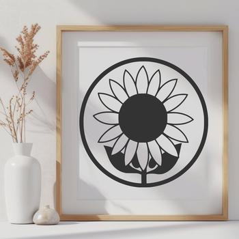 Floral Laser Vector Drawing