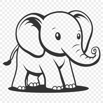 A digital illustration of a majestic elephant in vector format.