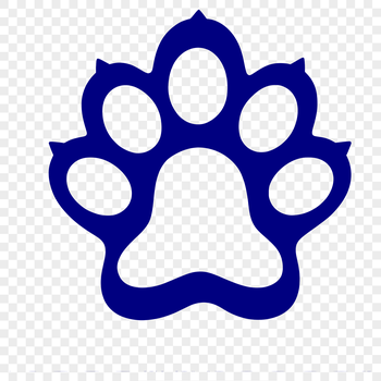 A detailed illustration of animal paw prints in a vector design format.