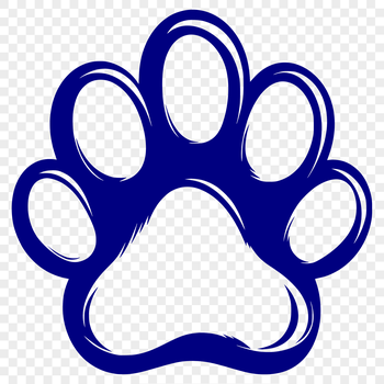 Paw print pattern made from high-quality vector shapes for various design applications.