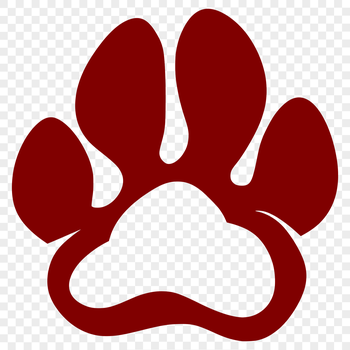 Paw print design for cutting machines and crafting.