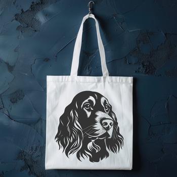 Illustrated picture of a dog, specifically a Cocker Spaniel breed.