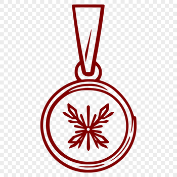 A vector illustration of a medal with a flat design style, suitable for various digital applications.