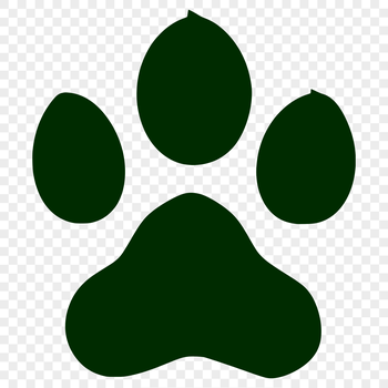 A set of stylized animal paw prints in vector format.
