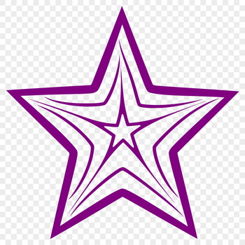 A simple 2D star shape designed for digital use.
