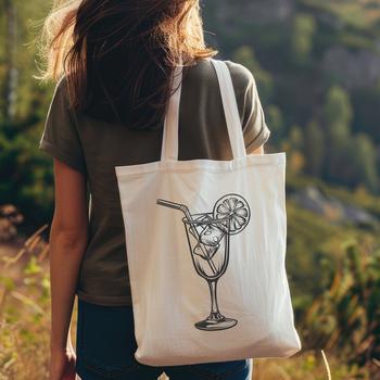A high-quality SVG design of a classic glass cocktail featuring intricate details and lines.