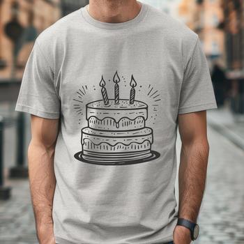 Birthday Drawing In SVG, PNG, PDF And DXF File Formats