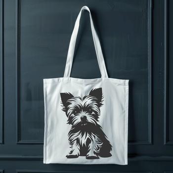 Artistic Sitting Yorkshire Terrier - PNG