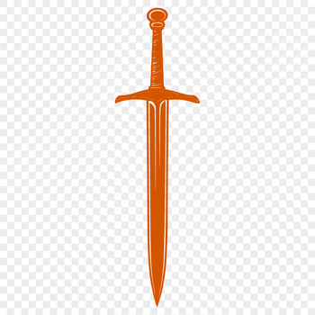 A detailed illustration of a sword, created as an SVG vector graphic.