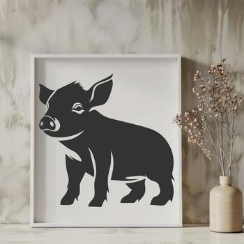 Creative Standing Piglet - DXF