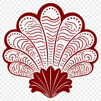 A realistic illustration of a seashell, suitable for vector art projects.