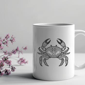 A colorful, detailed illustration of a crab's full body, suitable for vector art designs and commercial projects.