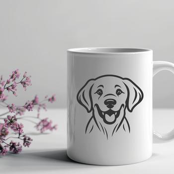 Illustrative portrait of a Labrador Retriever dog.