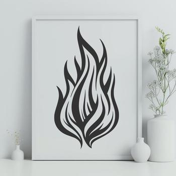 A stylized illustration of flames in vector format, suitable for cutting machines and laser cutters.