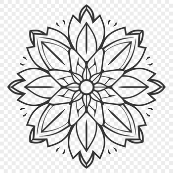 A delicate, intricately designed snowflake created using vector graphics, ideal for winter-themed projects and designs.