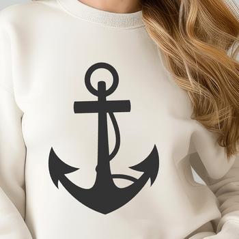 A minimalist nautical-themed cruise ship silhouette designed as vector art.
