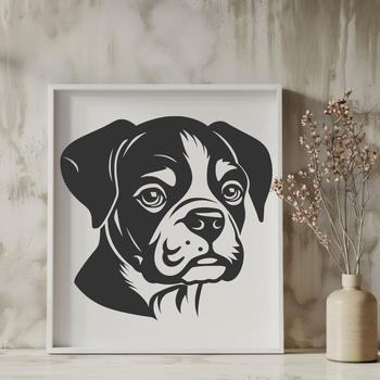 A regal boxer dog breed with a distinctive head shape and facial features.
