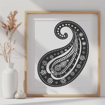 Ornate paisley pattern in vector form.