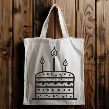 A colorful birthday cake design, ideal for vector graphics and cutting machines like Cricut.