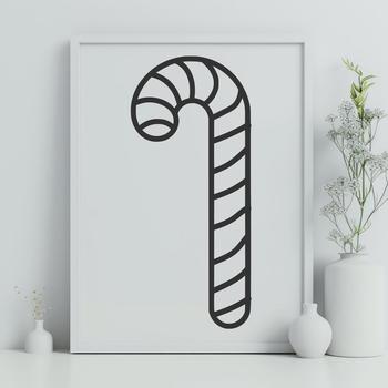 Stunning Candy Cane Vector Illustration - Free DXF Download