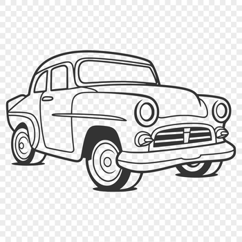 Vector illustration of a car for graphic design and digital crafting