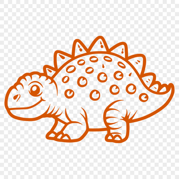 Detailed SVG design of a dino with bold lines and shapes for various craft and design projects.