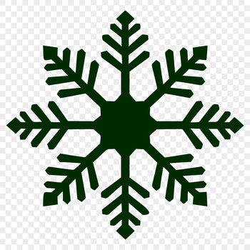 A delicate six-pointed snowflake with intricate patterns and lines, perfect for winter-themed designs.