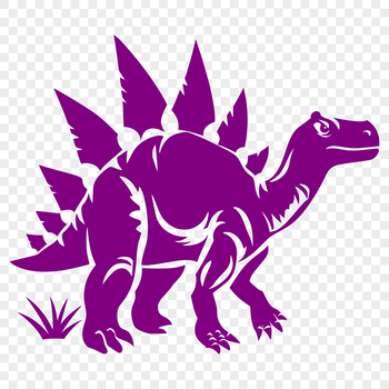 A full-body illustration of a prehistoric dino in a vector format.