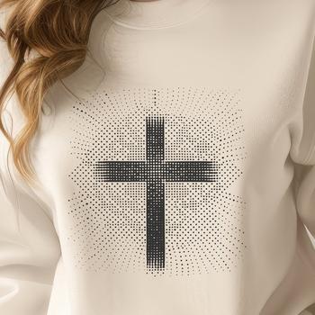 A simple crucifix icon in a vector format, suitable for various applications.