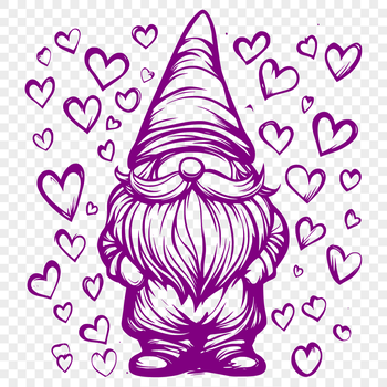 A mythical creature with love hearts, depicted as a full-body figure standing upright.