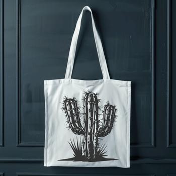 Illustrated desert plant, specifically a cactus, for vector art design.