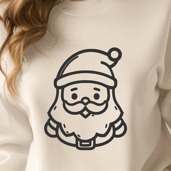 Artistic Father Christmas In PDF & PNG