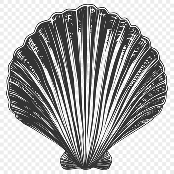A realistic illustration of a seashell, suitable for SVG format.
