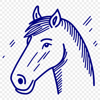 An illustration of a horse in a vector format, suitable for digital design.