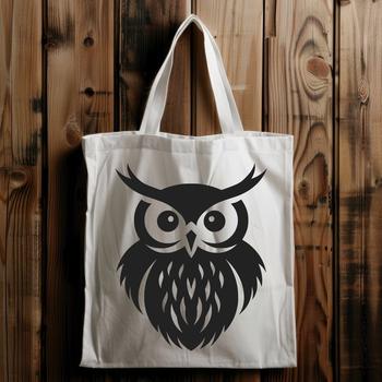 A realistic illustration of a wise-looking owl with expressive facial features and soft feathers.