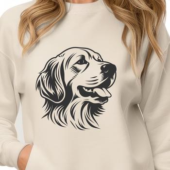 Free Unique Golden Retriever Vector Illustration