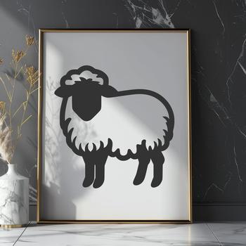 Free Unique Sheep Vector Image