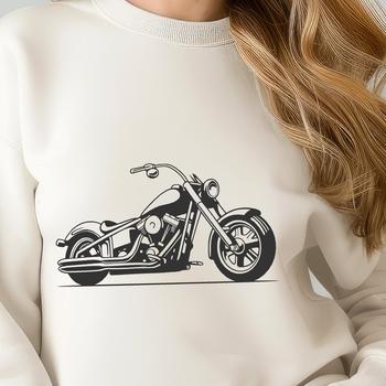 A detailed vector illustration of a motorcycle, suitable for design projects.