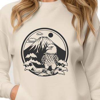 Unique Perched Eagle - SVG