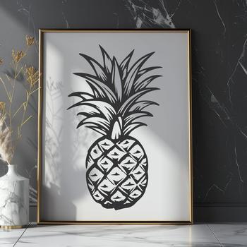 Artistic Pineapple - For Sublimation Project