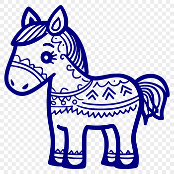 Full-body horse silhouette in vector format