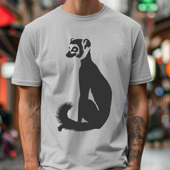 A detailed illustration of a Lemur's full body, depicted in a stylized manner suitable for vector graphics.