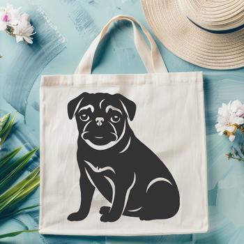 Artistic Pug Clip Art