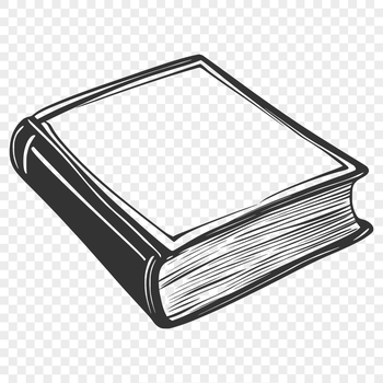 A digital representation of a book, designed as a vector graphic, suitable for various applications.