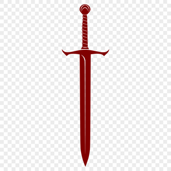A detailed, vector illustration of a medieval-style sword, suitable for cutting machines and laser cutters.