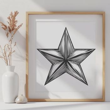 Artistic Star In DXF Free Commercial Use Download