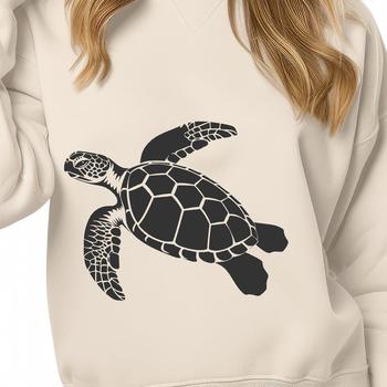 A detailed illustration of a sea turtle in full body pose, suitable for commercial or personal use as vector art.
