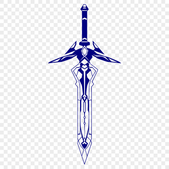 A medieval-style sword designed as vector art, suitable for various cutting machines and digital design tools.